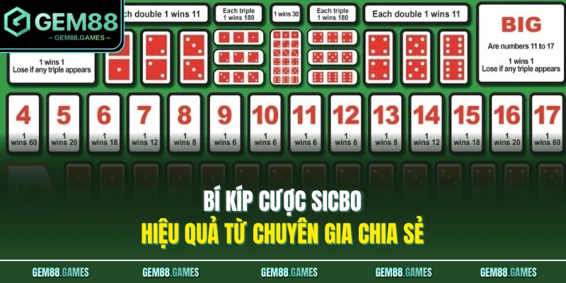Cách Chơi Sicbo Dễ Hiểu - Luật Chơi, Cửa Cược Tại GEM88 4 Bí kíp cược Poker hiệu quả từ chuyên gia chia sẻ